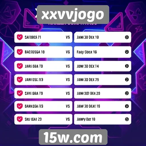 Eventos e competições programados no xxvvjogo